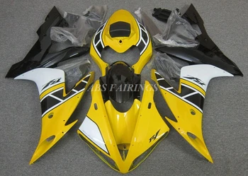 4Gifts Nový Motocykel, ABS Horské Kit vhodný Pre YAMAHA YZF - R1 2004 2005 2006 04 05 06 Karosériou Nastaviť Biela Žltá