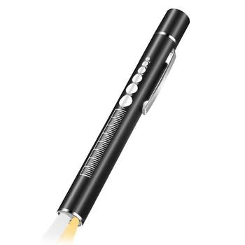 1 KS USB Nabíjateľné -Handy Pera Light Black Mini Ošetrovateľskej Baterky Baterky Lampy Vreckové Led Svietidlo