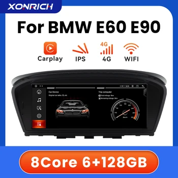 6GB 128GB CarPlay Android 12 Auto Multimediálne Palyer Pre BMW 5Series E60 E61 E63 E64 E90 E91 E92 E93 CCC CIC Rádio GPS Navigácie