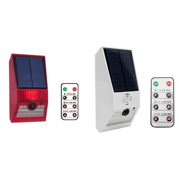 Solárne Alarm, Svetlo, Solárny Strobe Light S Detektor Pohybu Slnečného Svetla, Alarm, Detektor Pohybu S Diaľkovým Ovládaním